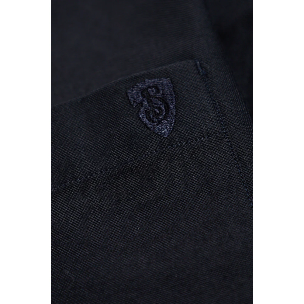 Burberry Shirt met logo Blue Heren