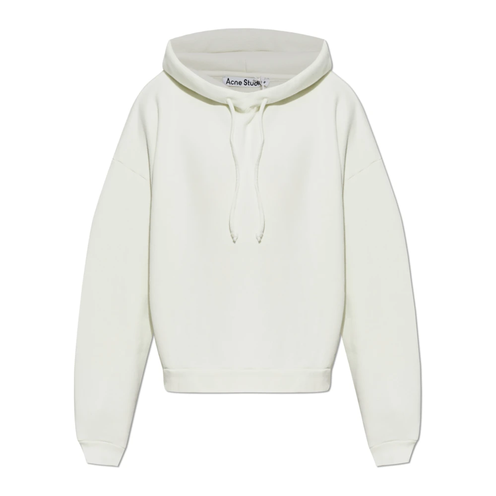Acne Studios Unisex White Logo Fleece Hoodie