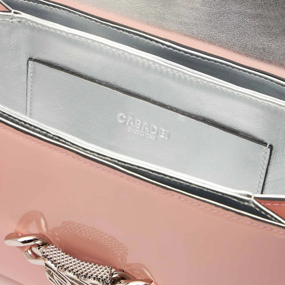 Casadei Minou-gekleurde Leren Tas Pink Dames