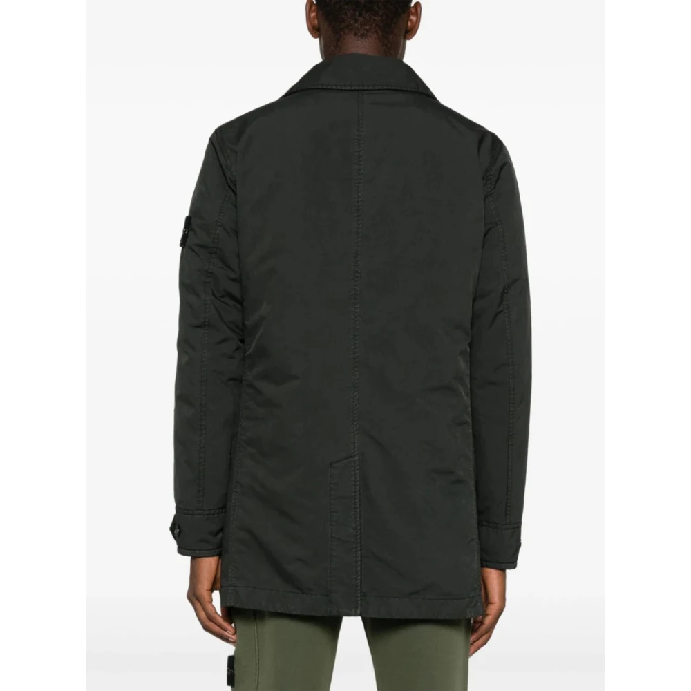 Stone Island Lei Grijs Gewatteerde Jas Gray Heren