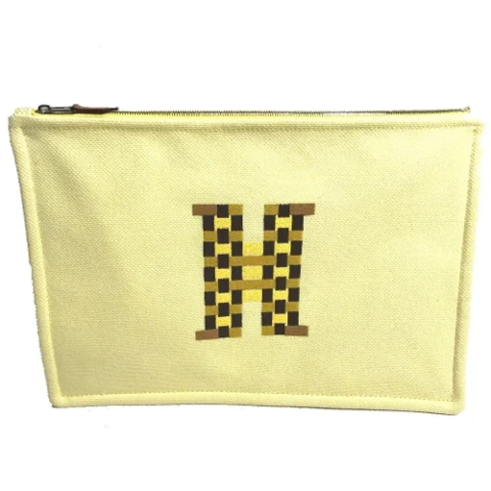 Hermès Vintage Pre-owned Fabric pouches Yellow Dames