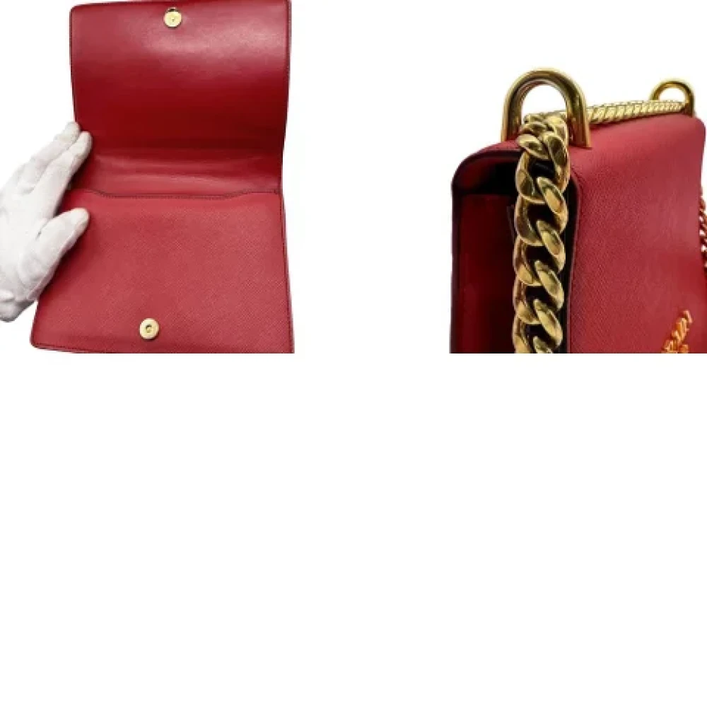 Prada Vintage Pre-owned Leather prada-bags Red Dames