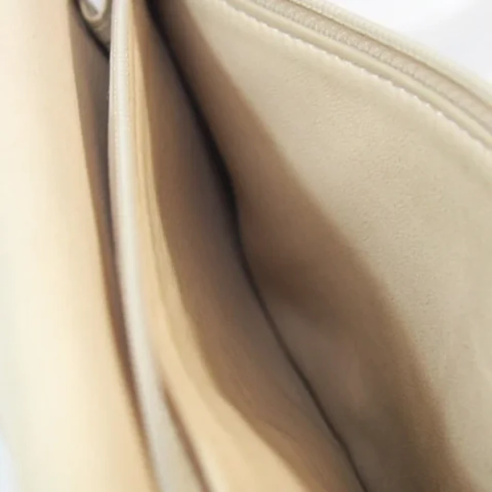 Loewe Pre-owned Leather wallets Beige Dames
