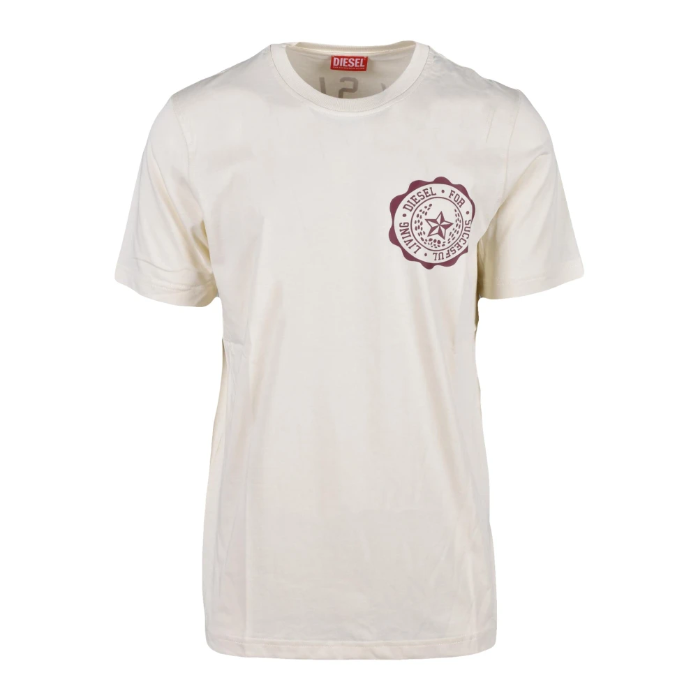Diesel Casual Katoenmix T-shirt White Heren