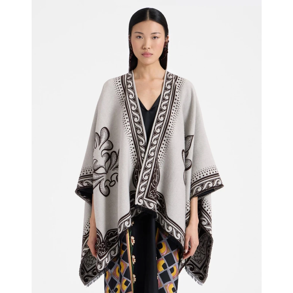 La DoubleJ Poncho Beige Dames