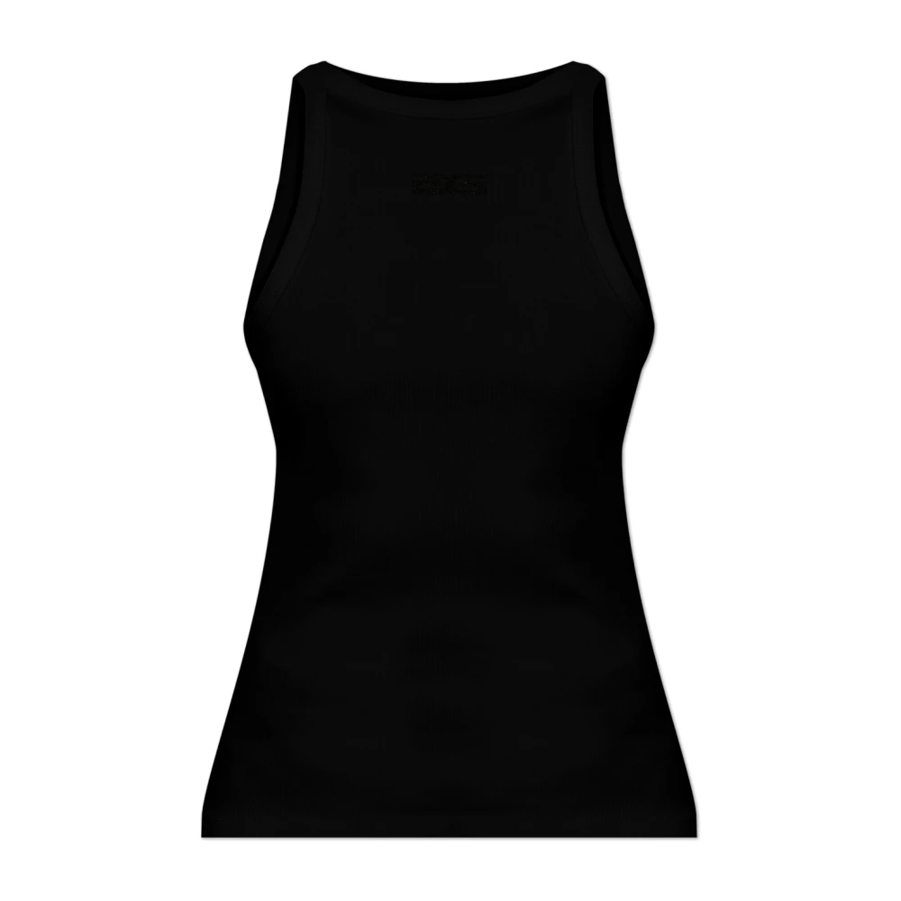 Gestuz Ribgebreide Top Black Dames