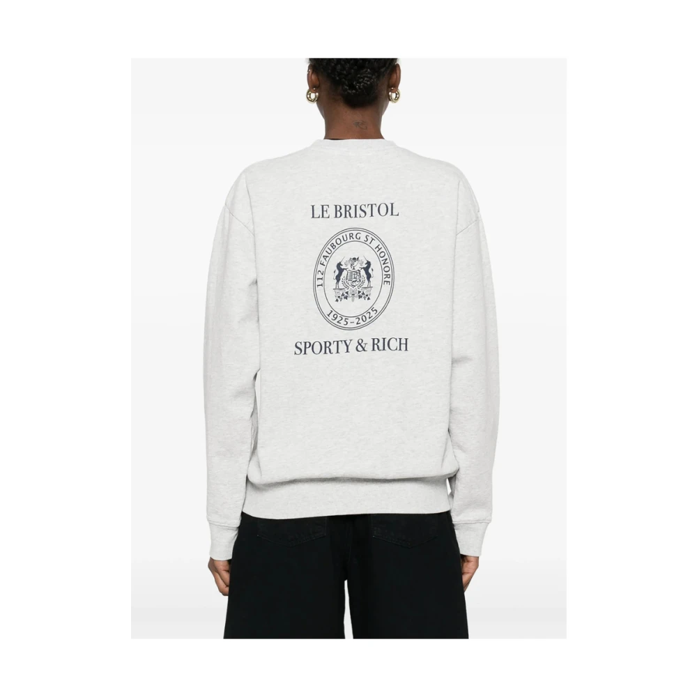 Sporty & Rich Grijze Crew Neck Sweater Gray Dames