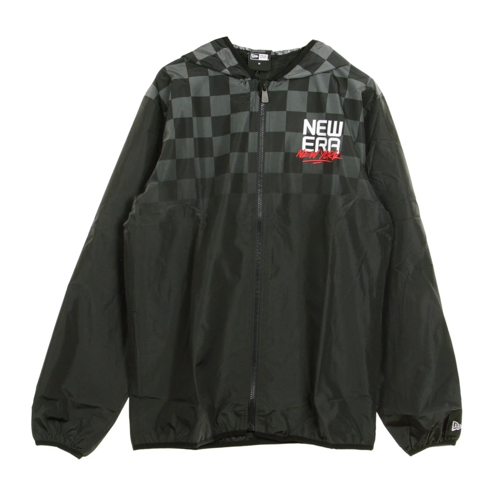 New Era Men's Black Windbreaker Jacket For