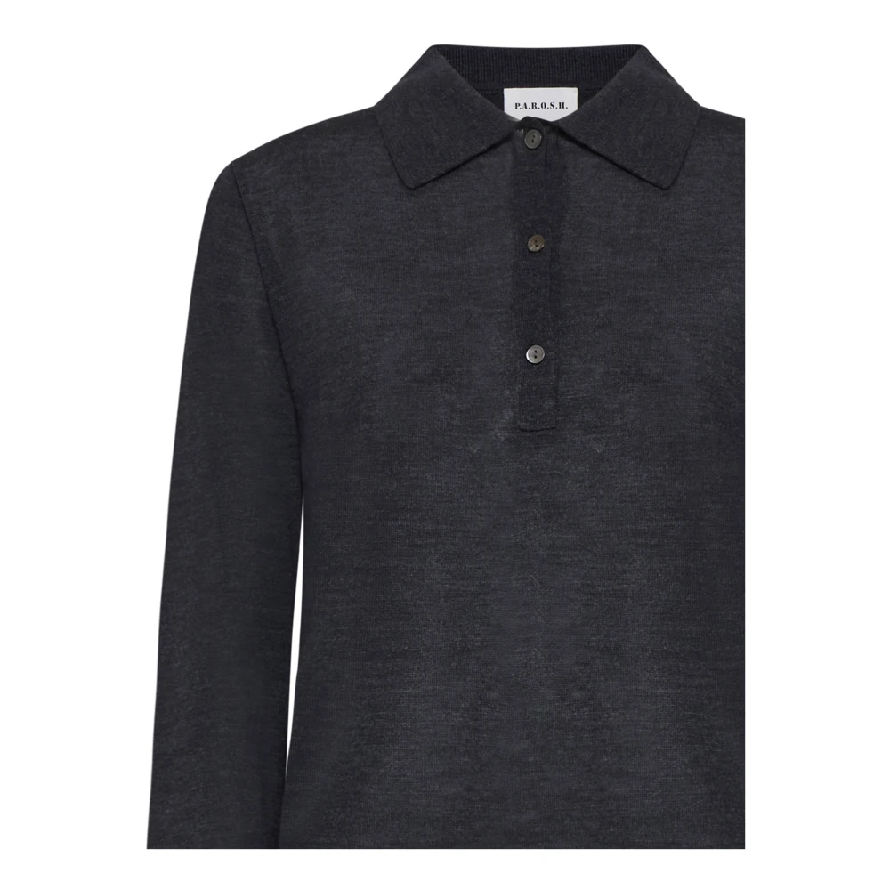 P.a.r.o.s.h. Anthracite T-shirts en Polos Collectie Gray Dames