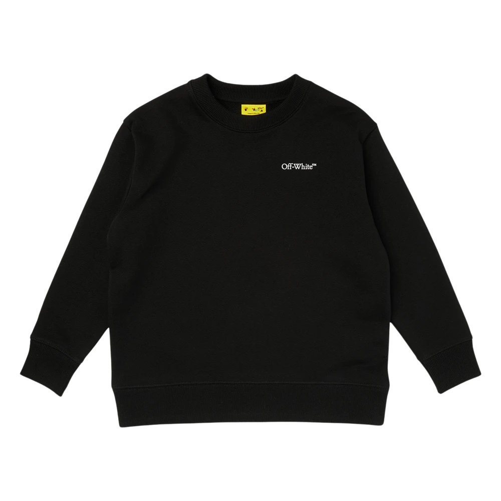 Off White Boys Black Kids Sweatshirts, 6 Y, Scribble Diagonal Crewneck