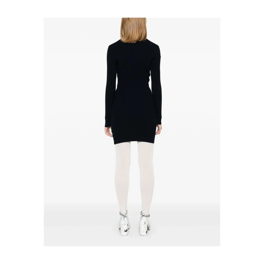 Jean Paul Gaultier Gestreepte Mariniere Korte Jurk Navy Wit Zwart Blue Dames