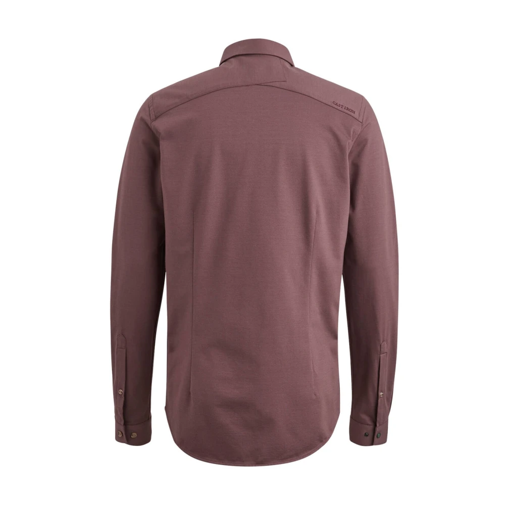 Cast Iron Lange Mouw Twill Jersey Shirt Brown Heren