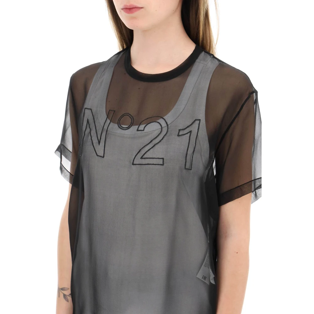 N21 T-Shirts Black Dames