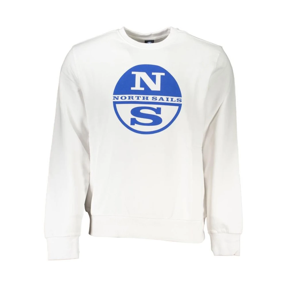 North Sails , Sweatshirts, Male, White, 3XL, Compass Logo Sweatshirt