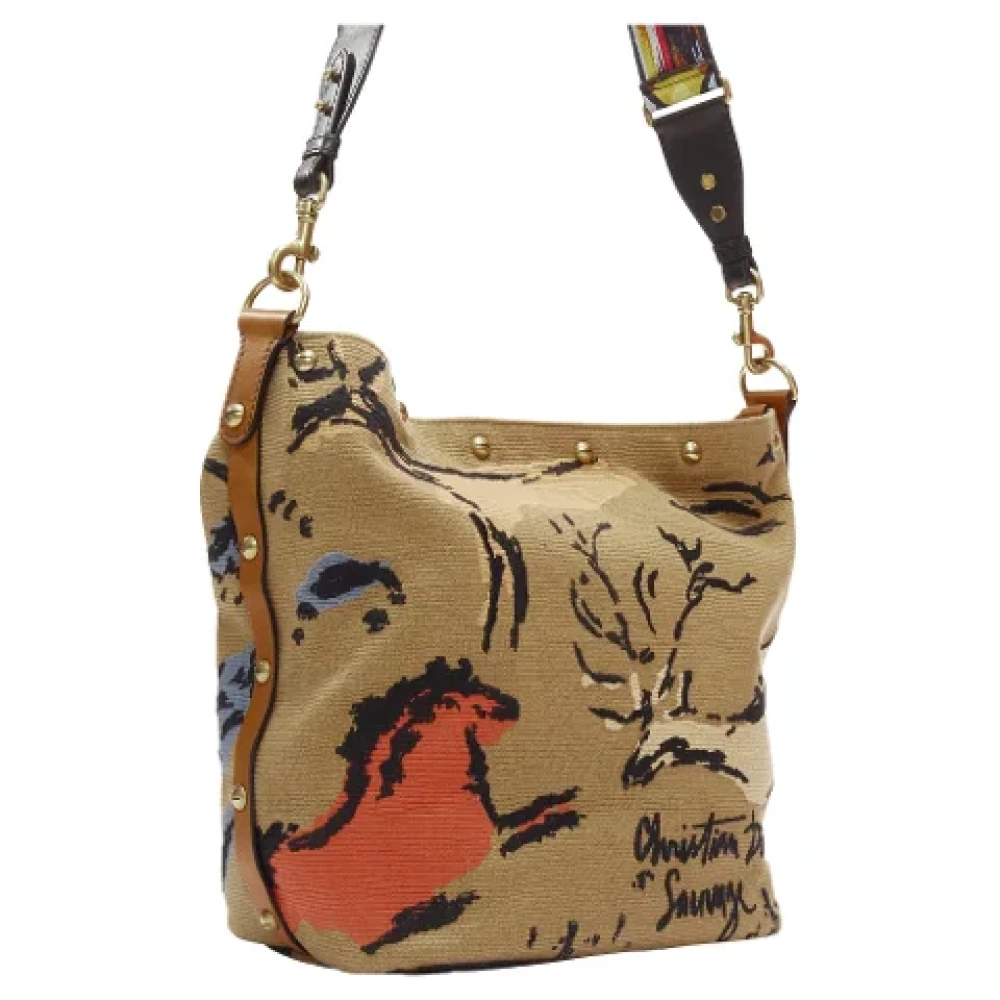 Dior Vintage Pre-owned Cotton totes Brown Dames