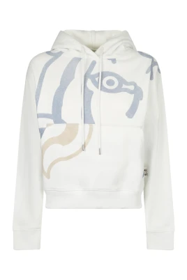 Vit Sweatshirt med Tryckt Design