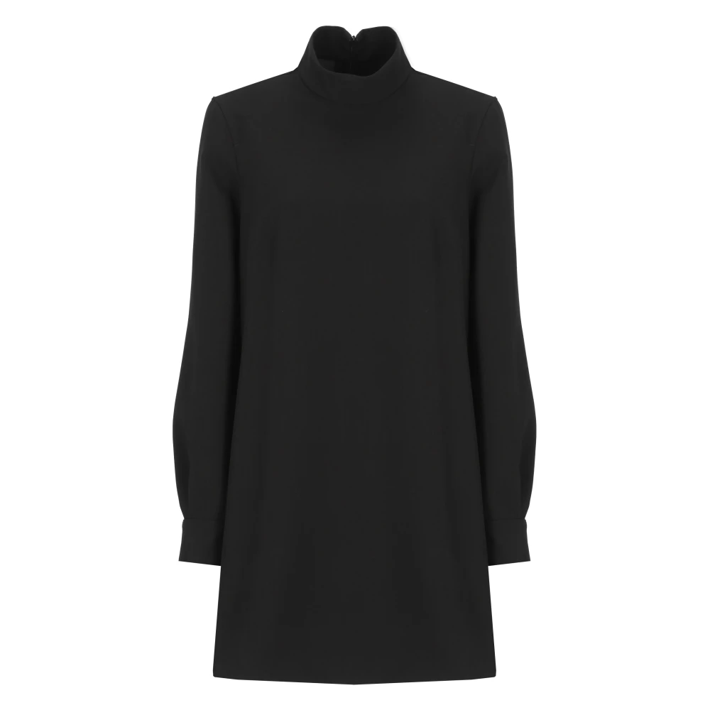 Pinko Zwarte jurk met hoge hals Black Dames