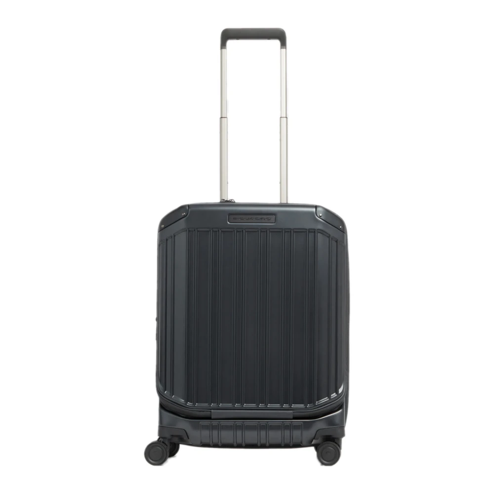 Piquadro Unisex Zwart Koffers One Size, Leer, Pq-Light Cabin Koffer