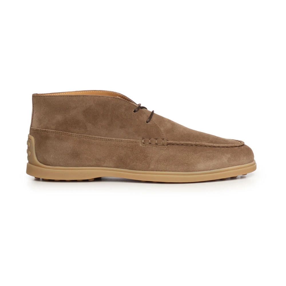Tod's Men's Brown Lace-Up Boots, 9 1/2 Uk, Suede Lace-Up Boots