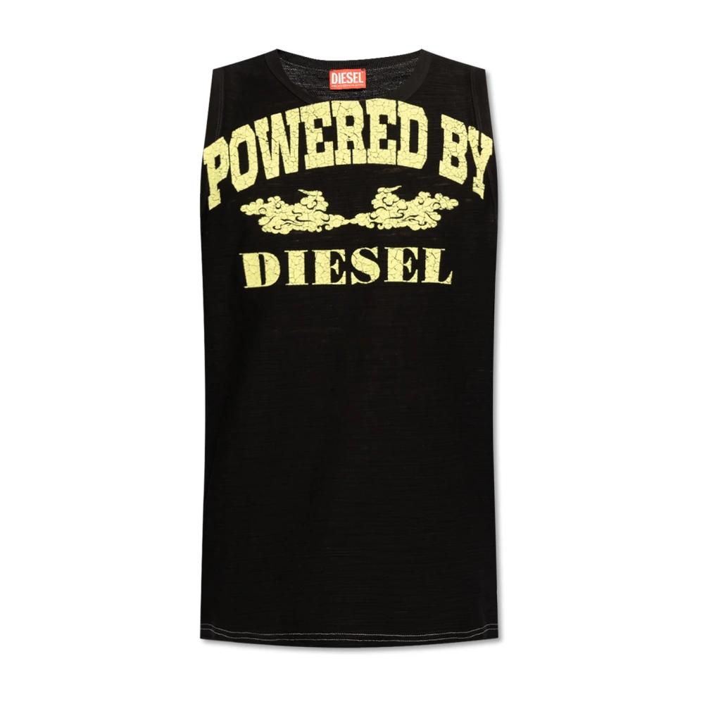 Diesel Mouwloos T-Hoppy-N1 T-shirt Black Heren