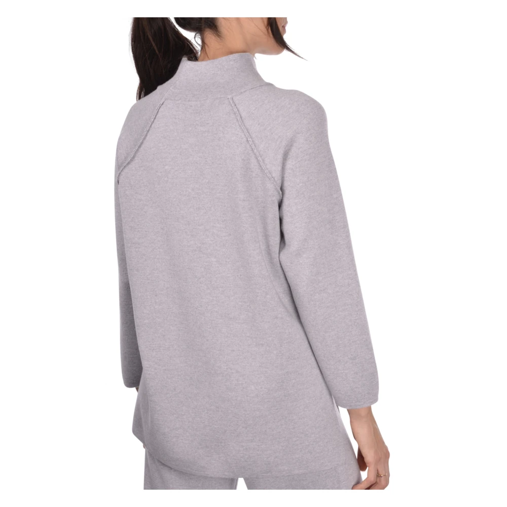 Gran Sasso Stijlvolle Lupetto Trui Gray Dames