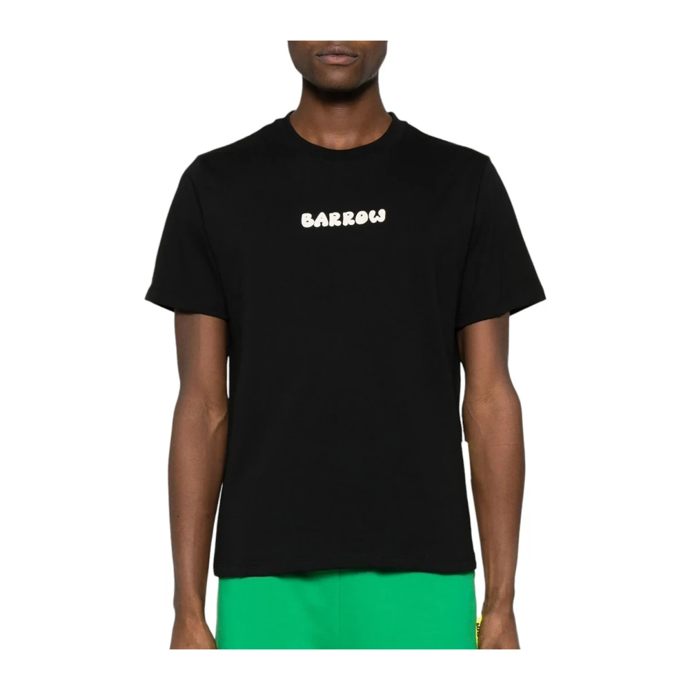 Barrow Zwarte Jersey T-shirt Unisex Black Heren