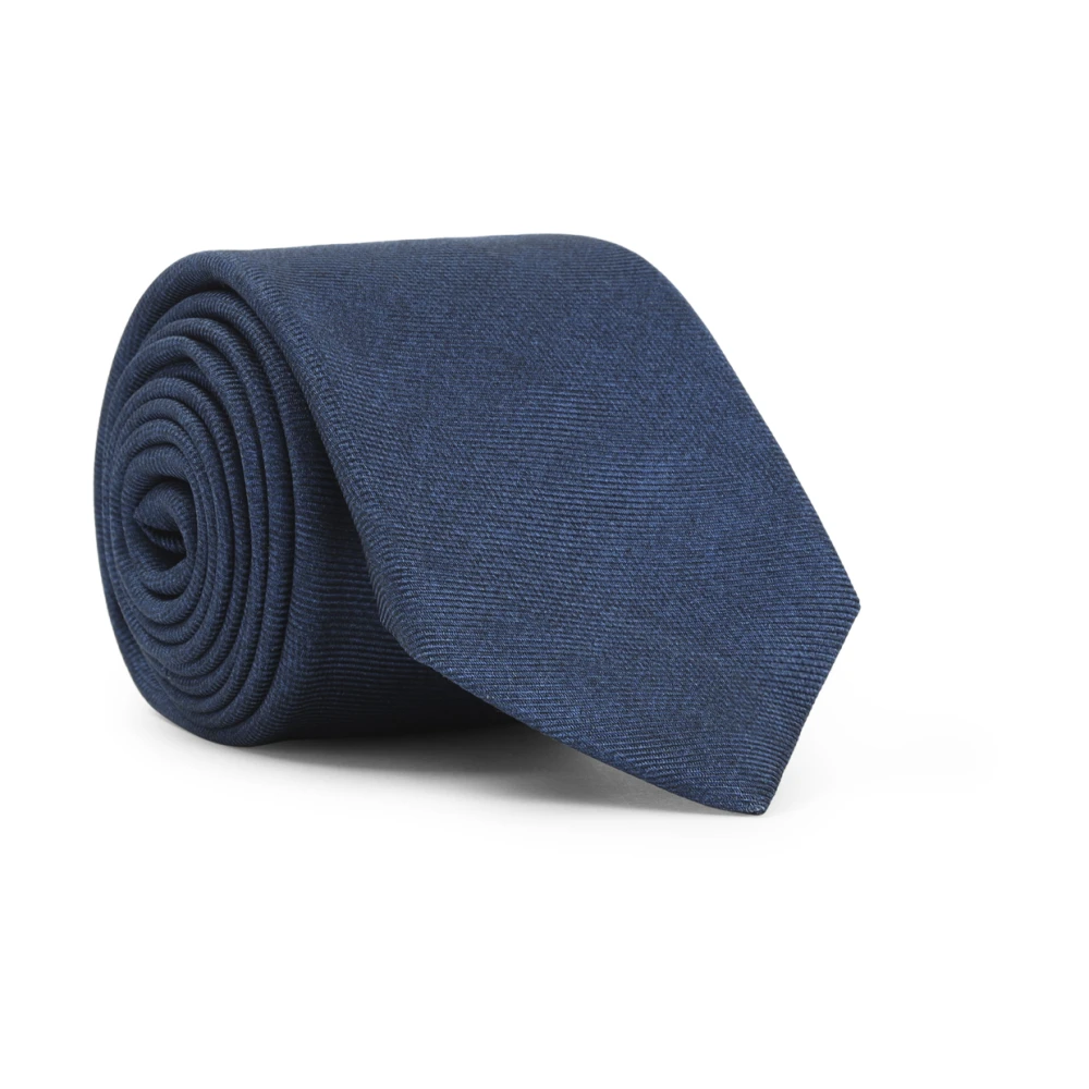 Kiton Elegante Zijden Stropdas voor Heren Blue Heren