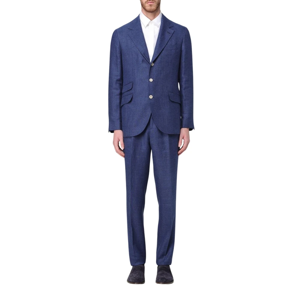 Suits > Suit Sets > Single Breasted Suits - - Brunello Cucinelli - Modalova