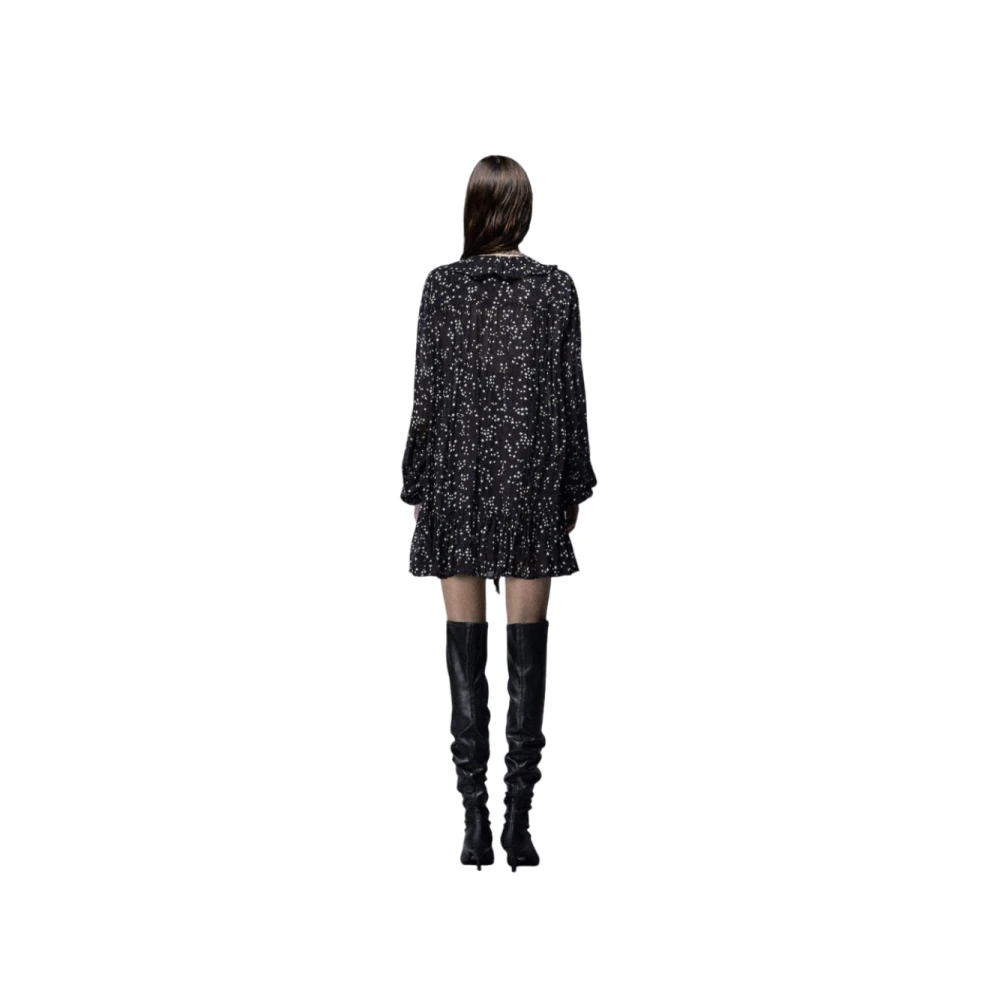 Aniye By Georgette Jurk met Ballonmouwen en Sterrenprint Black Dames