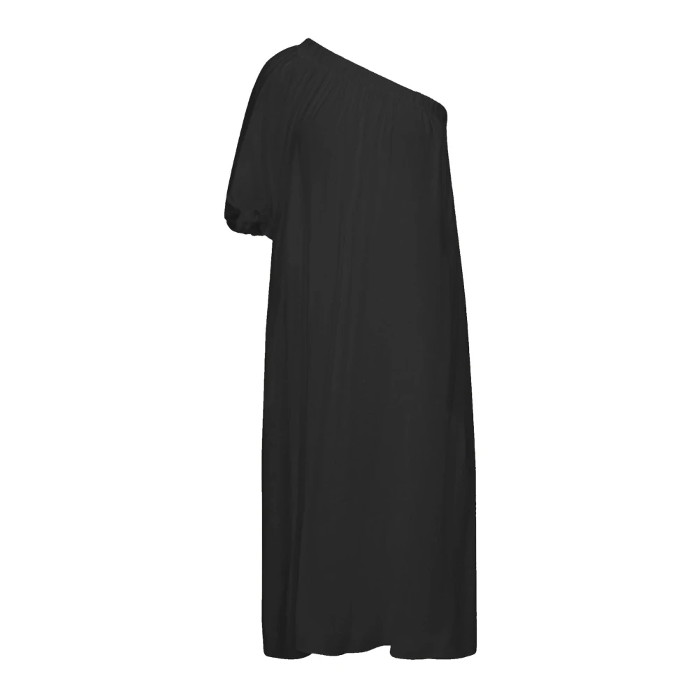 Co'Couture Viscose mix asymmetrische jurk Hera zwart