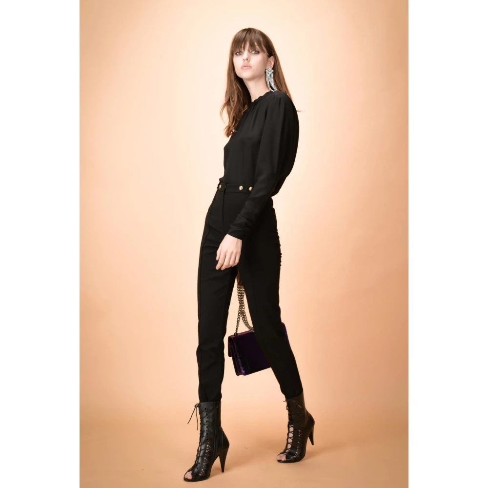 pinko Stijlvolle Crepe de Chine Blouse Black Dames