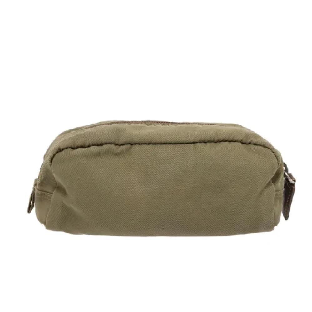 Prada Vintage Pre-owned Fabric clutches Green Dames