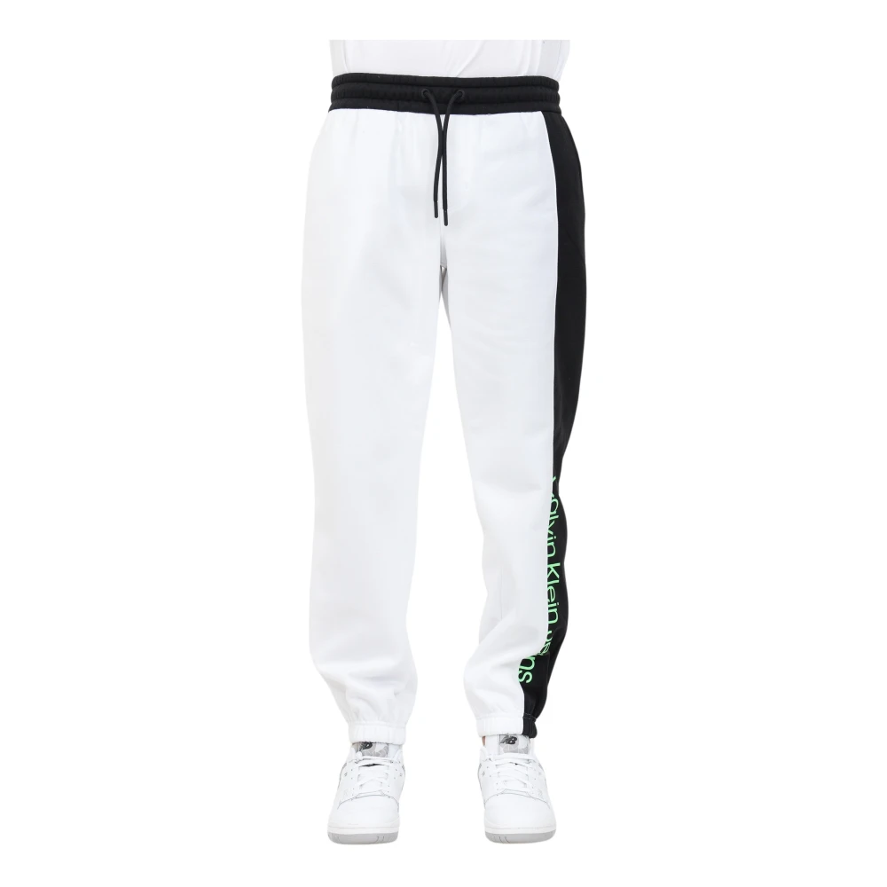 Calvin Klein Witte Sportieve Sweatpants met Elastische Taille White