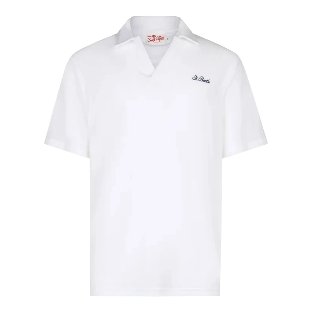 MC2 Saint Barth Witte Badstof Polo Shirt White Heren
