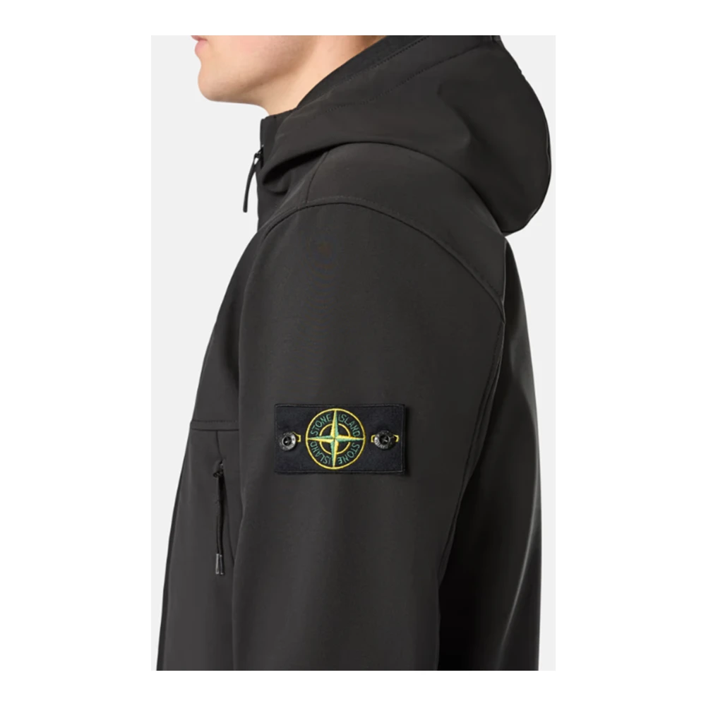 Stone Island Winddichte Waterdichte Soft Shell Jas Black Heren