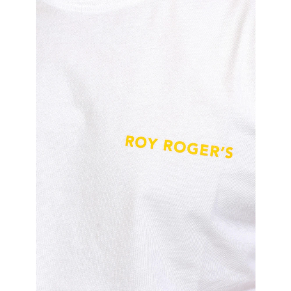 Roy Roger's Logo Print T-shirt White Heren
