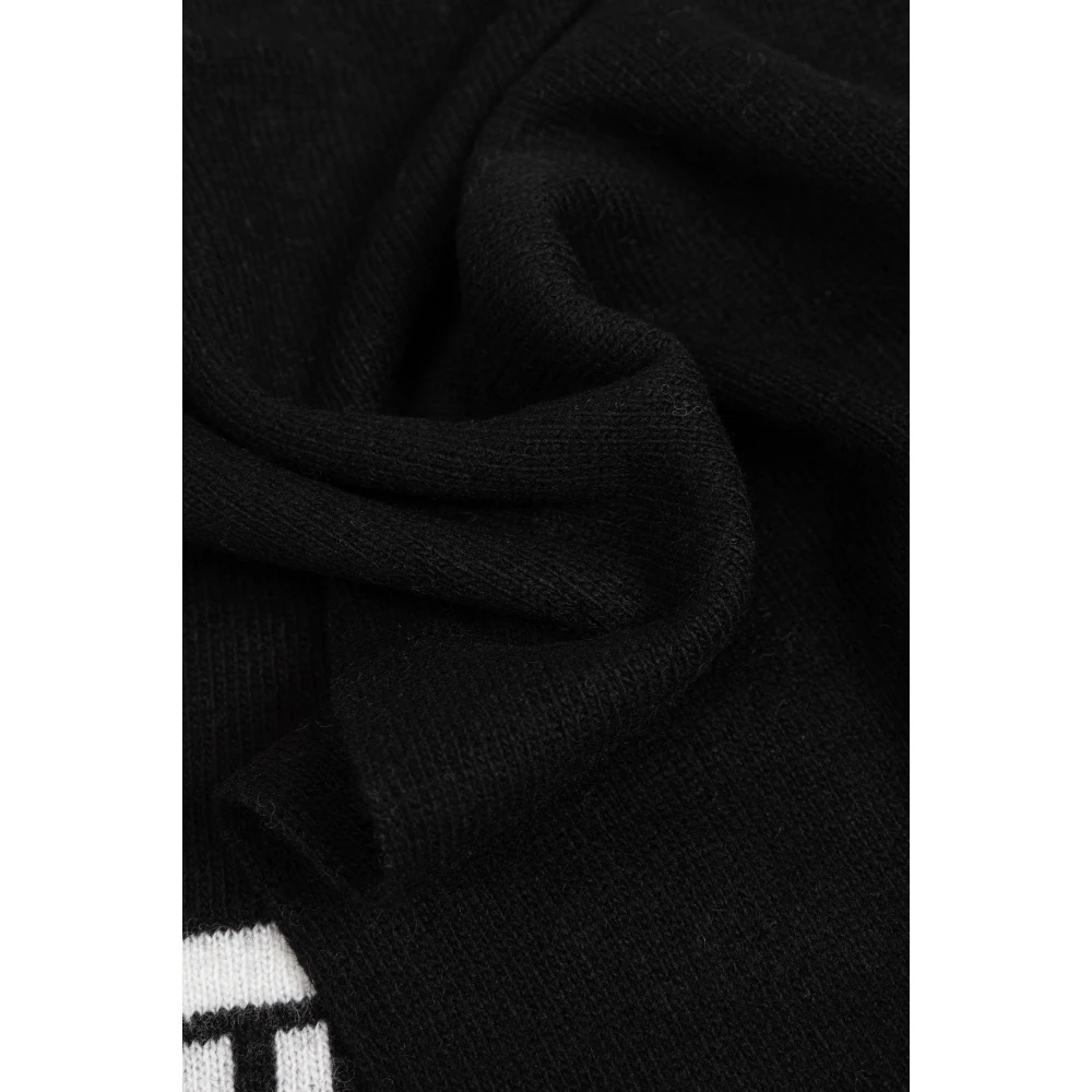 Moschino Sjaal met logo Black Unisex