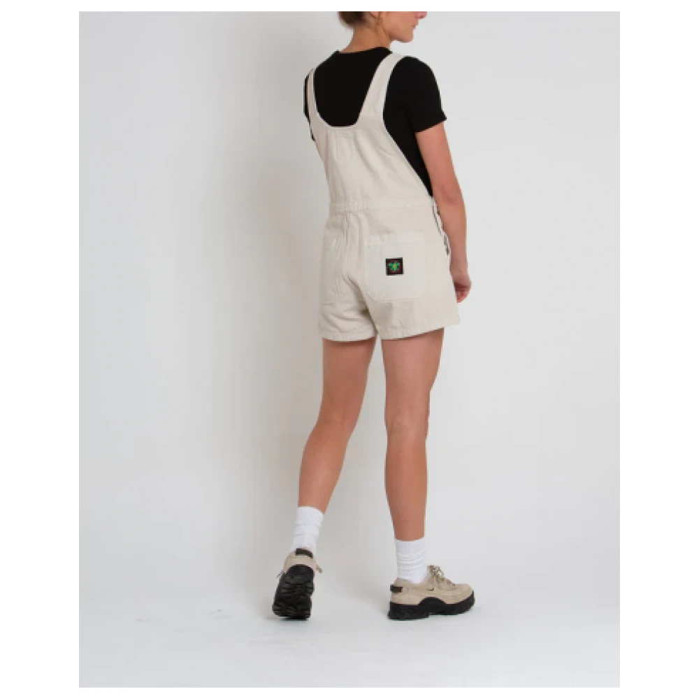 Deus Ex Machina Ruimvallende biologisch katoenen canvas tuinbroek Beige Dames