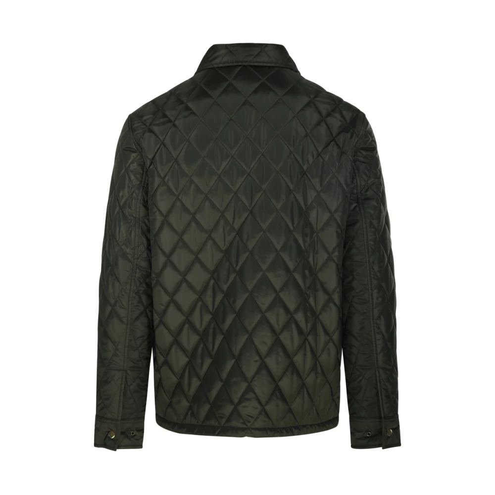 Burberry Gewatteerde jas in Shale kleur Green Heren