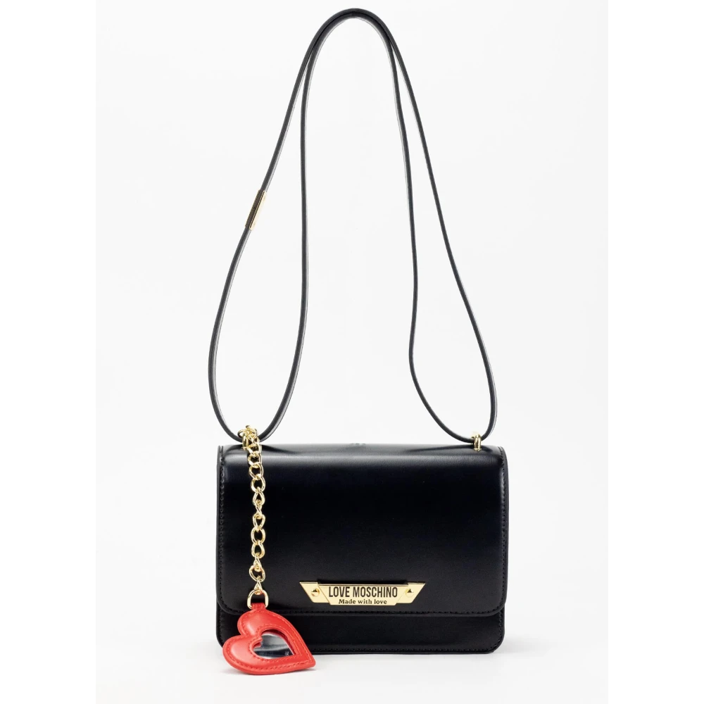 Love Moschino Rode Hart Schoudertas Black Dames