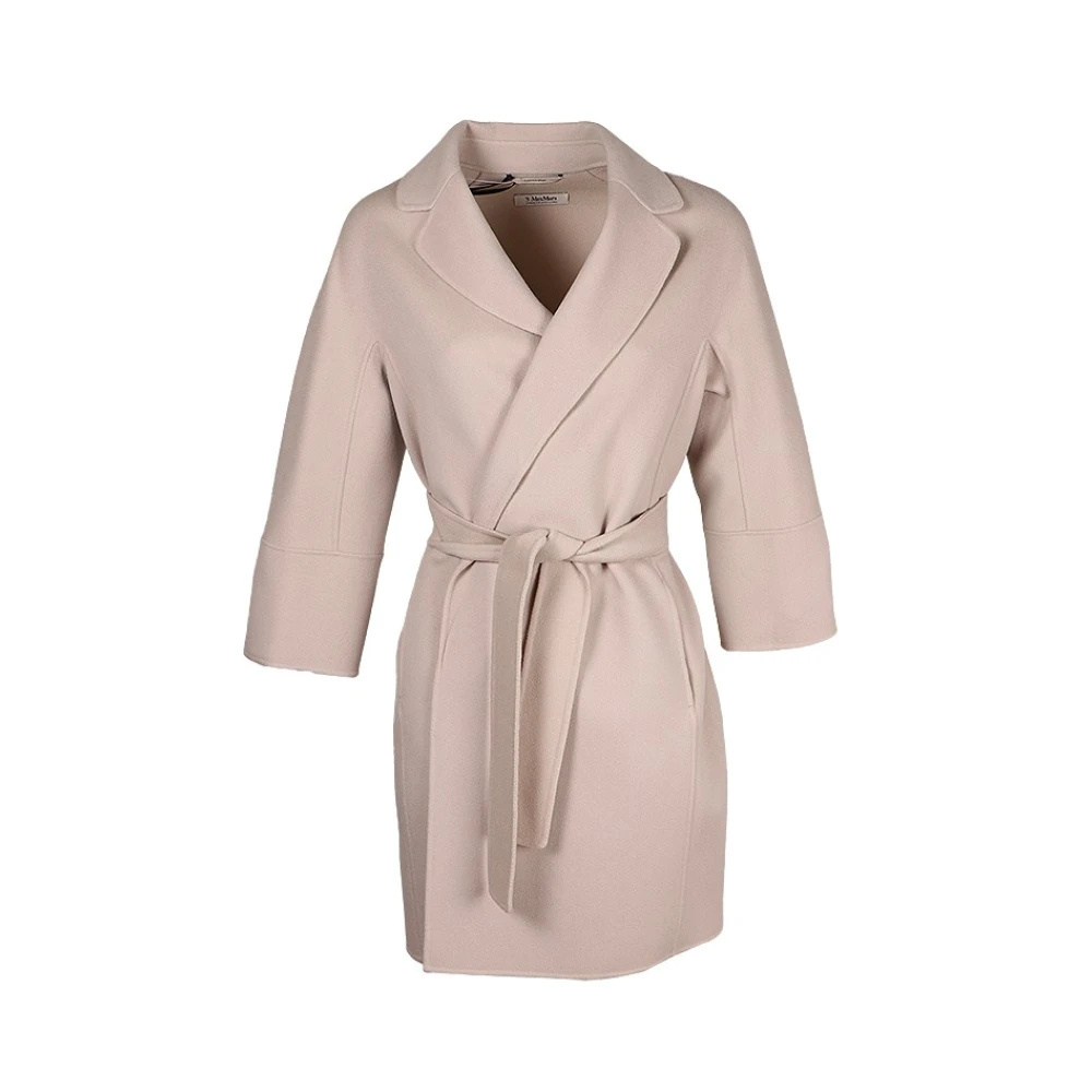 Max Mara Arona Wollen Jas Beige Dames