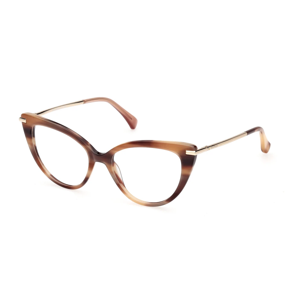 Max Mara Brown Glasses, Female, 52 Mm, Stylish Eyeglasses For Modern Women