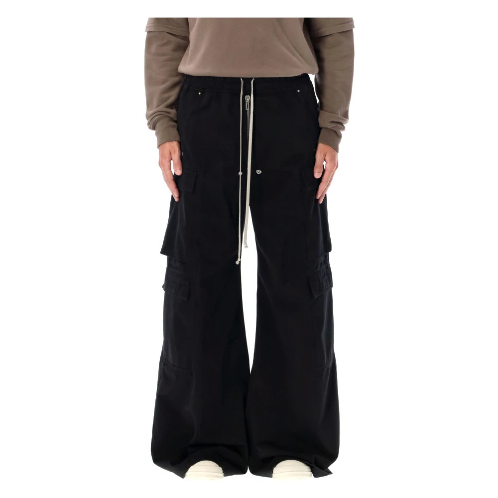 Rick Owens Zwarte Cargo Broek Aw24 Black Heren