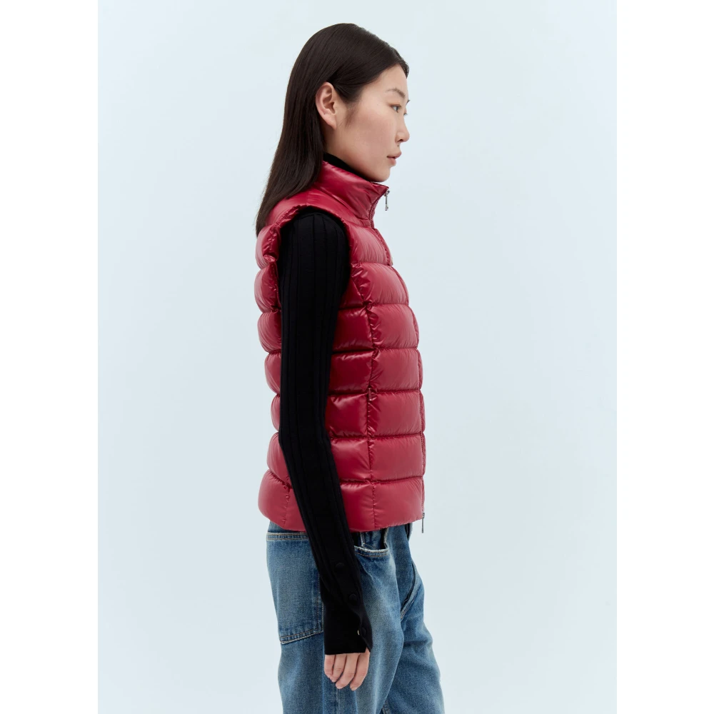 Moncler Gewatteerd Donsvest Red Dames