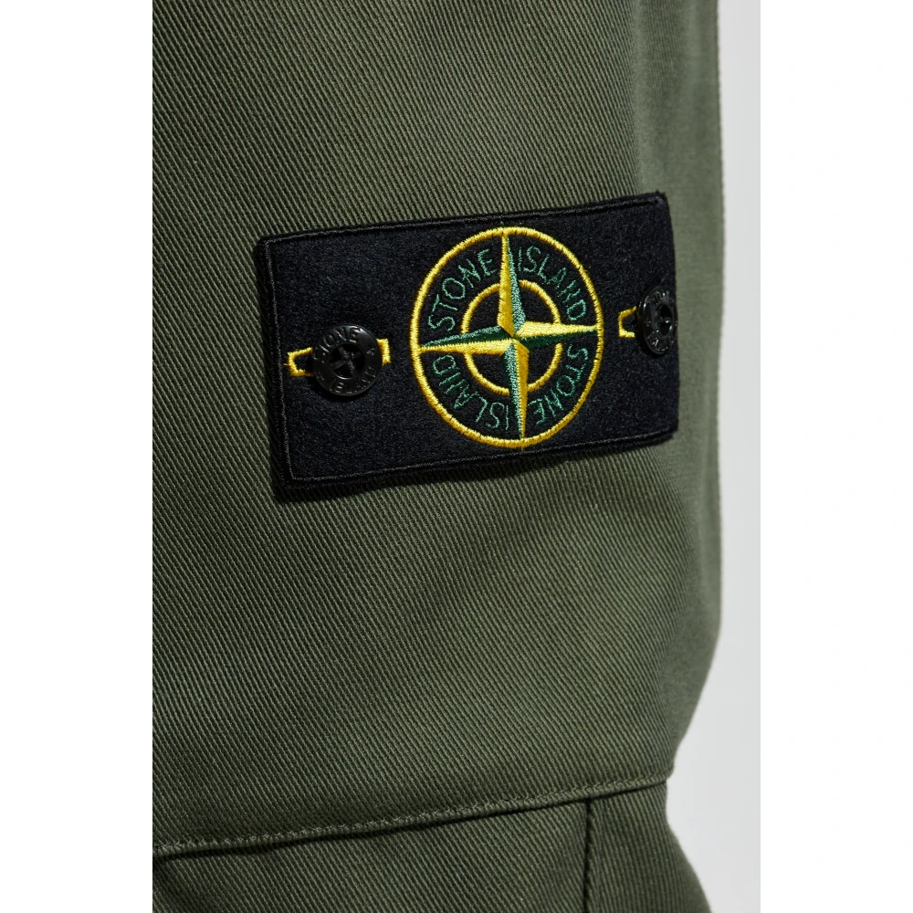 Stone Island Broek met Logo Green Heren