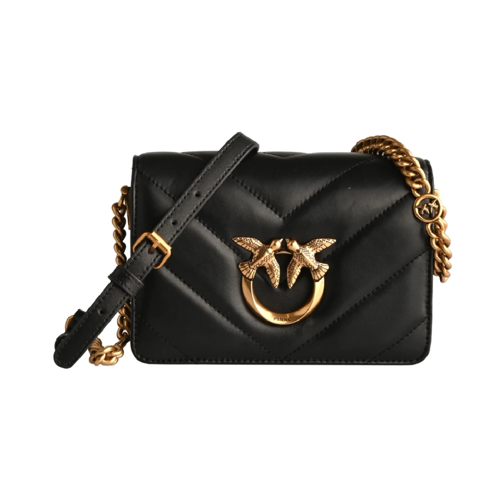 Pinko Women's Black Mini Love Click Bag - Cross Body Bags - One Size - Bags