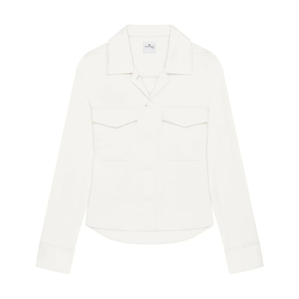 Courrèges Witte Blouse met Zakken White Dames