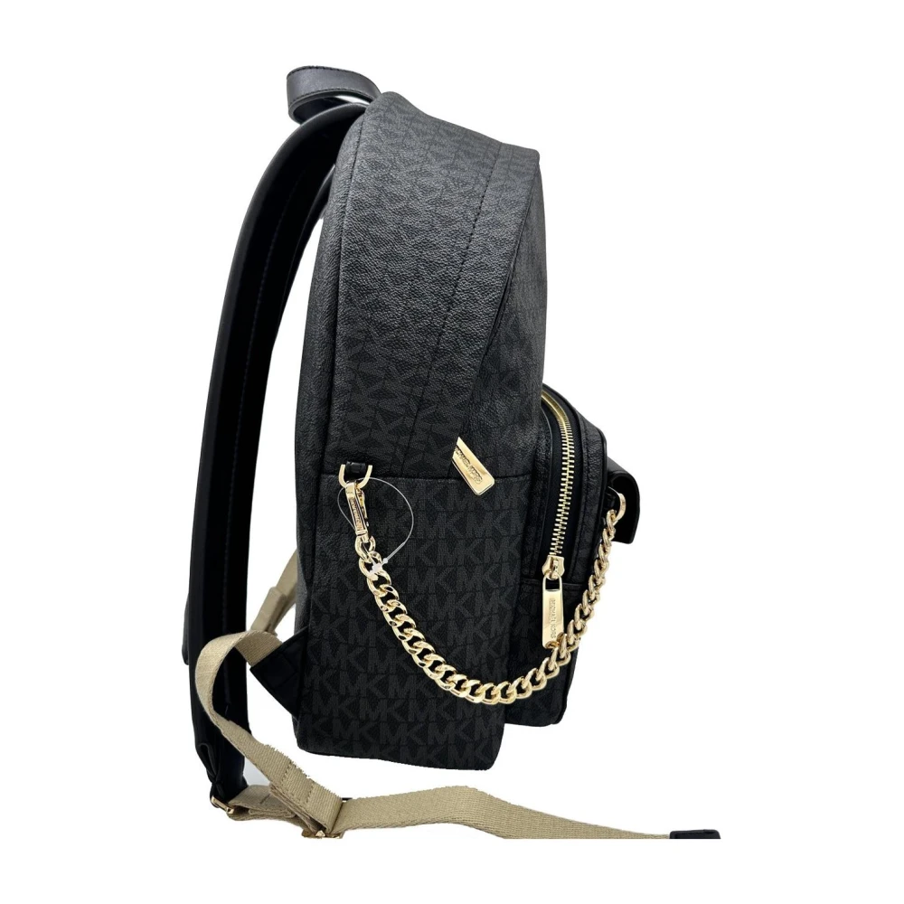 Michael Kors Leren rugzak met gewatteerde banden Black Dames