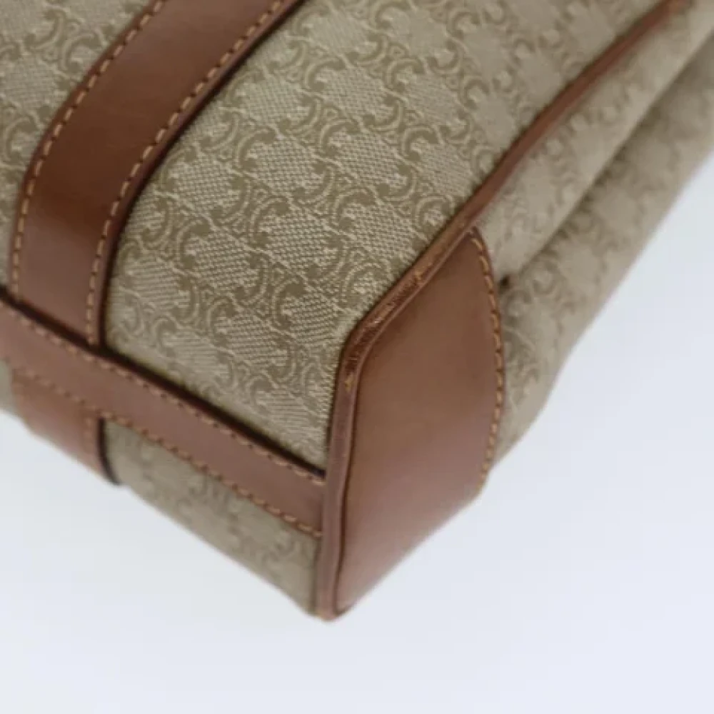 Celine Vintage Pre-owned Canvas shoulder-bags Beige Dames