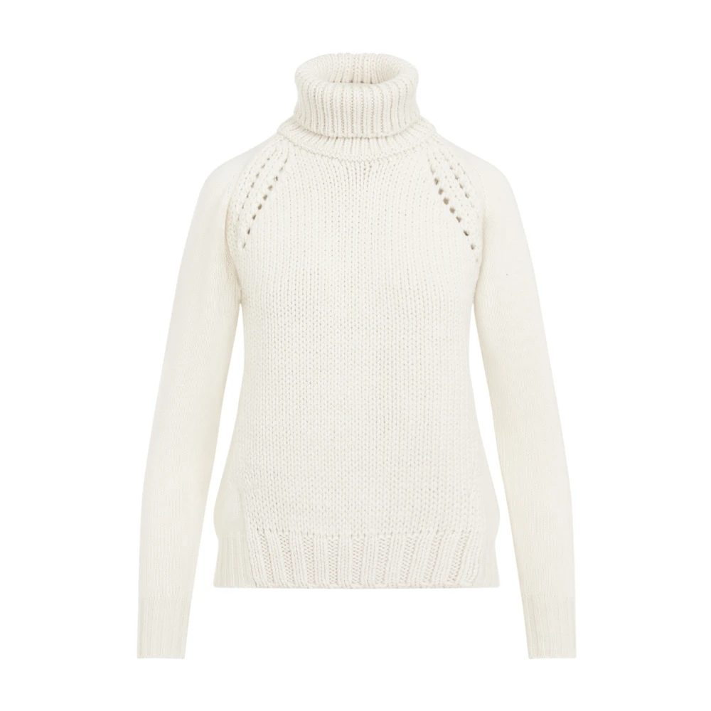 Fabiana Filippi Räfflad Turtleneck Tröja Beige, Dam